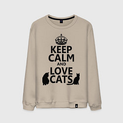 Мужской свитшот Keep Calm & Love Cats