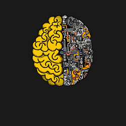 Свитшот хлопковый мужской Мозг инженера, цвет: черный — фото 2
