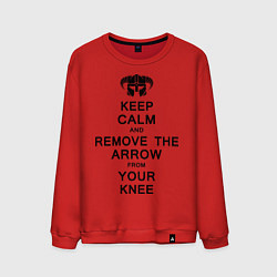 Свитшот хлопковый мужской Keep Calm & Remove The Arow, цвет: красный