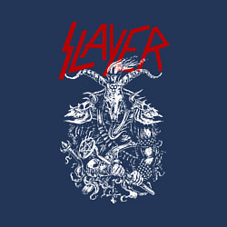 Свитшот хлопковый мужской Slayer: Devil Goat, цвет: тёмно-синий — фото 2