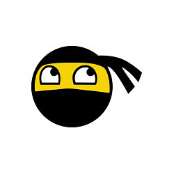 Свитшот хлопковый мужской Awesome ninja смайл, цвет: белый — фото 2