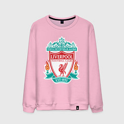 Свитшот хлопковый мужской Liverpool FC, цвет: светло-розовый