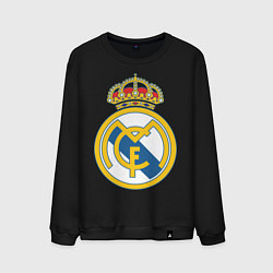 Свитшот хлопковый мужской Real Madrid FC, цвет: черный