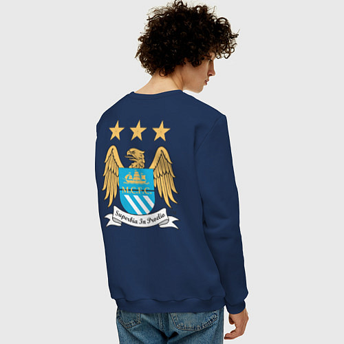 Мужской свитшот Manchester City FC / Тёмно-синий – фото 4