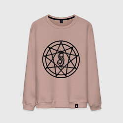 Свитшот хлопковый мужской Slipknot Pentagram, цвет: пыльно-розовый