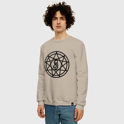 Свитшот хлопковый мужской Slipknot Pentagram, цвет: миндальный — фото 2