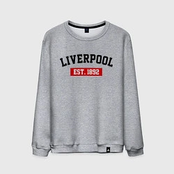 Свитшот хлопковый мужской FC Liverpool Est. 1892, цвет: меланж