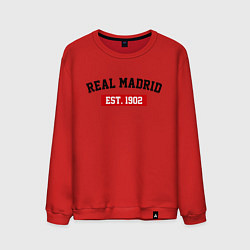 Свитшот хлопковый мужской FC Real Madrid Est. 1902, цвет: красный