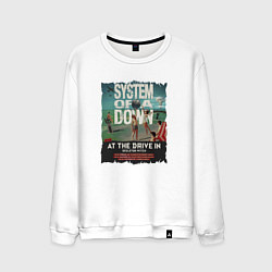 Свитшот хлопковый мужской System of a Down, цвет: белый