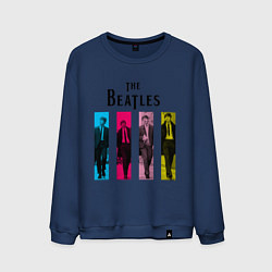 Свитшот хлопковый мужской Walking Beatles, цвет: тёмно-синий