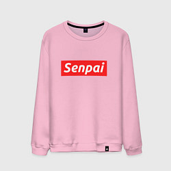 Свитшот хлопковый мужской Senpai Supreme, цвет: светло-розовый