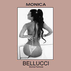 Свитшот хлопковый мужской Monica Bellucci: Donna Famosa, цвет: пыльно-розовый — фото 2