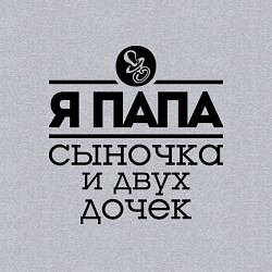 Свитшот хлопковый мужской Папа сыночка и двух дочек, цвет: меланж — фото 2