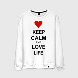 Мужской свитшот Keep Calm & Love Life