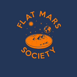 Свитшот хлопковый мужской Flat Mars Society, цвет: тёмно-синий — фото 2
