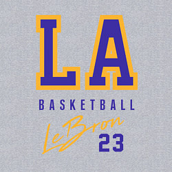 Свитшот хлопковый мужской Lebron 23: Los Angeles, цвет: меланж — фото 2