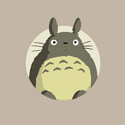 Свитшот хлопковый мужской Тоторо удивленный, цвет: миндальный — фото 2