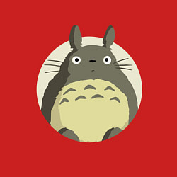 Свитшот хлопковый мужской Тоторо удивленный, цвет: красный — фото 2