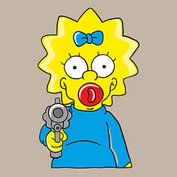 Свитшот хлопковый мужской Мэгги с револьвером, цвет: миндальный — фото 2