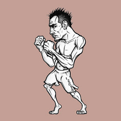 Свитшот хлопковый мужской Tony Ferguson art, цвет: пыльно-розовый — фото 2