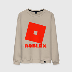 Свитшот хлопковый мужской Roblox Logo, цвет: миндальный