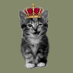 Свитшот хлопковый мужской Meow kitten, цвет: авокадо — фото 2