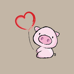 Свитшот хлопковый мужской Pig Love, цвет: миндальный — фото 2