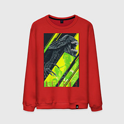Свитшот хлопковый мужской Чужой alien, цвет: красный