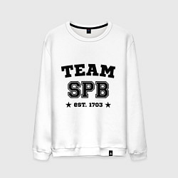Свитшот хлопковый мужской Team SPB est. 1703, цвет: белый