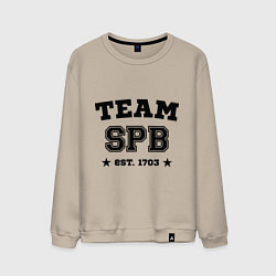 Свитшот хлопковый мужской Team SPB est. 1703, цвет: миндальный