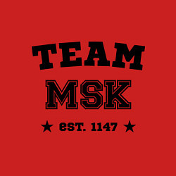 Свитшот хлопковый мужской Team MSK est. 1147, цвет: красный — фото 2