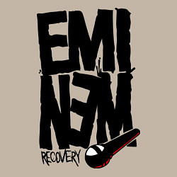Свитшот хлопковый мужской Eminem recovery, цвет: миндальный — фото 2