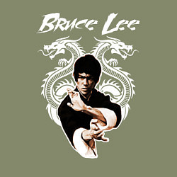 Свитшот хлопковый мужской Bruce Lee dragons, цвет: авокадо — фото 2