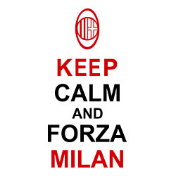 Свитшот хлопковый мужской Keep Calm & Forza Milan, цвет: белый — фото 2