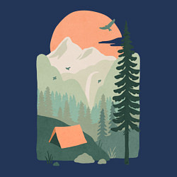 Свитшот хлопковый мужской Wood Adventure, цвет: тёмно-синий — фото 2