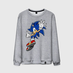 Свитшот хлопковый мужской Sonic, цвет: меланж