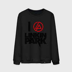 Свитшот хлопковый мужской I love Linkin Park, цвет: черный