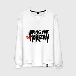 Свитшот хлопковый мужской Bring me the horizon, цвет: белый