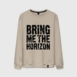 Свитшот хлопковый мужской Bring me the horizon, цвет: миндальный