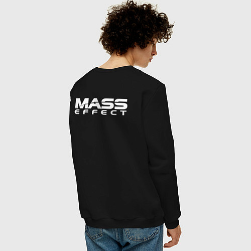 Мужской свитшот Mass Effect N7 / Черный – фото 4