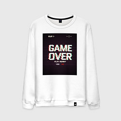 Мужской свитшот Game Over: Glitch Effect