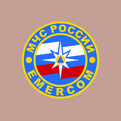 Свитшот хлопковый мужской Emercom Russia, цвет: пыльно-розовый — фото 2