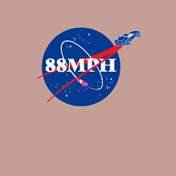 Свитшот хлопковый мужской NASA Delorean 88 mph, цвет: пыльно-розовый — фото 2