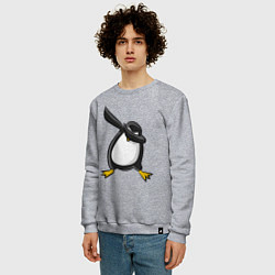 Свитшот хлопковый мужской DAB Pinguin, цвет: меланж — фото 2