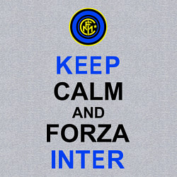 Свитшот хлопковый мужской Keep Calm & Forza Inter, цвет: меланж — фото 2