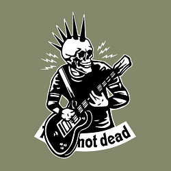 Свитшот хлопковый мужской Punks not dead - motto, цвет: авокадо — фото 2