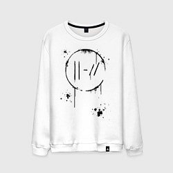 Свитшот хлопковый мужской TWENTY ONE PILOTS TOP, цвет: белый