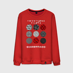 Свитшот хлопковый мужской TOP: Blurryface, цвет: красный