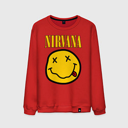 Свитшот хлопковый мужской NIRVANA, цвет: красный