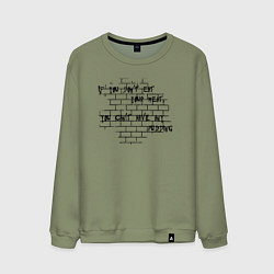 Свитшот хлопковый мужской Pink Floyd, цвет: авокадо